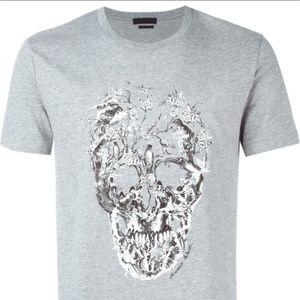 ALEXANDER MCQUEEN GREY SKULL TSHIRT